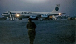 Donut Derelicts member Kent Emigh boarded the Paris to New York 707 Jet Clipper in October, 1958. The flight was one of the first cross-Atlantic flights that marked the beginning of the jet age. Courtesy Kent Emigh