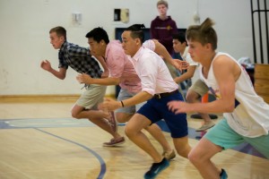 The Banana Splits race off during the opening rush. Photo by Elvis Li.